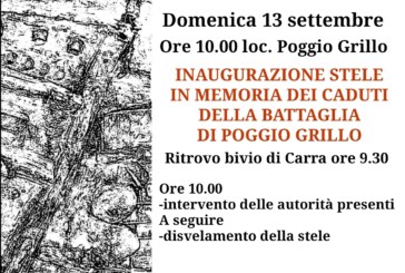 Inaugurazione stele in memoria dei caduti della Battaglia di Poggio Grillo – Domenica 13 Settembre